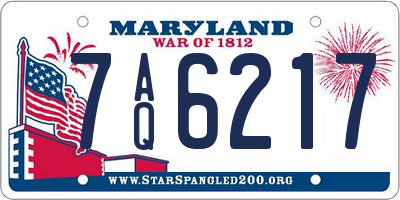 MD license plate 7AQ6217