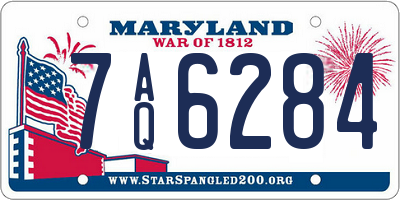 MD license plate 7AQ6284
