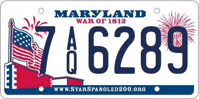 MD license plate 7AQ6289