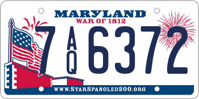 MD license plate 7AQ6372