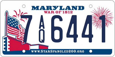 MD license plate 7AQ6441