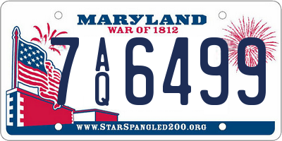 MD license plate 7AQ6499