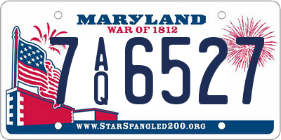 MD license plate 7AQ6527