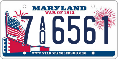 MD license plate 7AQ6561