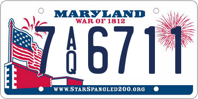 MD license plate 7AQ6711