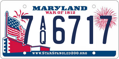 MD license plate 7AQ6717
