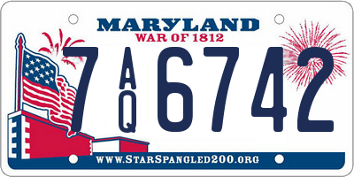 MD license plate 7AQ6742