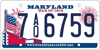 MD license plate 7AQ6759