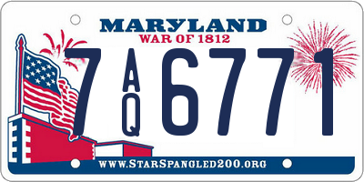 MD license plate 7AQ6771