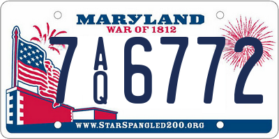 MD license plate 7AQ6772