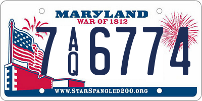 MD license plate 7AQ6774