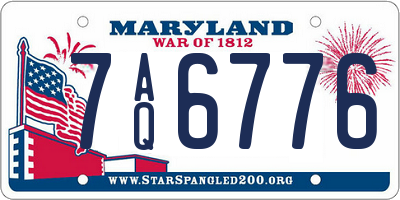 MD license plate 7AQ6776