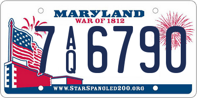MD license plate 7AQ6790