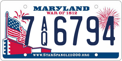 MD license plate 7AQ6794