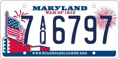 MD license plate 7AQ6797
