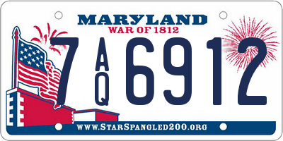 MD license plate 7AQ6912