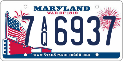 MD license plate 7AQ6937