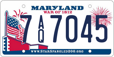MD license plate 7AQ7045