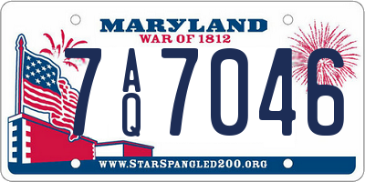 MD license plate 7AQ7046