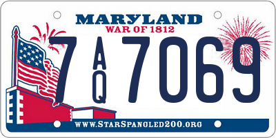 MD license plate 7AQ7069