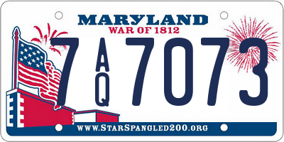 MD license plate 7AQ7073