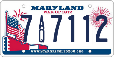 MD license plate 7AQ7112