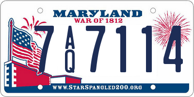 MD license plate 7AQ7114