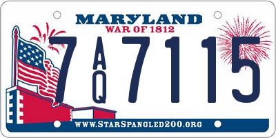 MD license plate 7AQ7115
