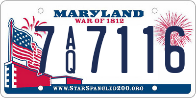 MD license plate 7AQ7116