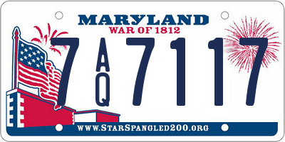 MD license plate 7AQ7117