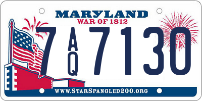 MD license plate 7AQ7130