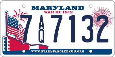 MD license plate 7AQ7132