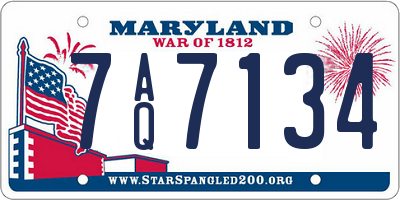 MD license plate 7AQ7134