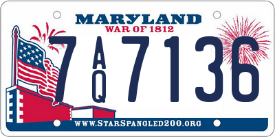 MD license plate 7AQ7136