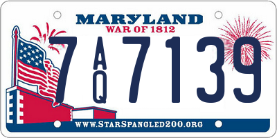 MD license plate 7AQ7139