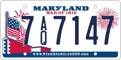 MD license plate 7AQ7147