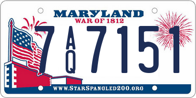 MD license plate 7AQ7151
