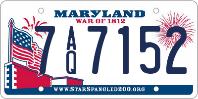 MD license plate 7AQ7152
