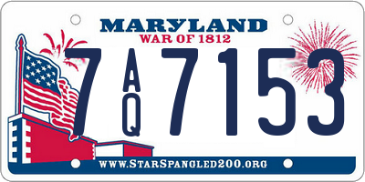 MD license plate 7AQ7153