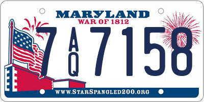 MD license plate 7AQ7158