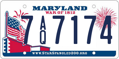 MD license plate 7AQ7174