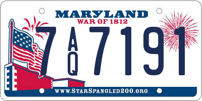 MD license plate 7AQ7191