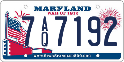 MD license plate 7AQ7192