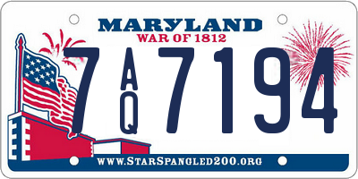 MD license plate 7AQ7194