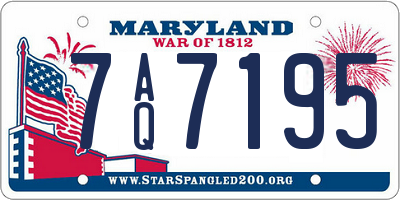 MD license plate 7AQ7195