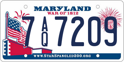 MD license plate 7AQ7209