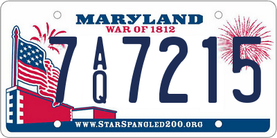 MD license plate 7AQ7215