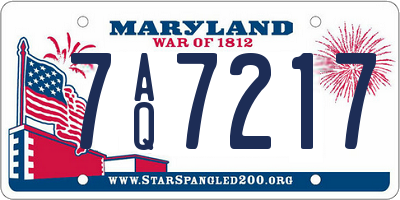 MD license plate 7AQ7217