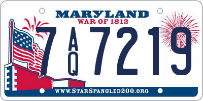 MD license plate 7AQ7219