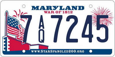 MD license plate 7AQ7245